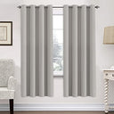 H.Versailtex 2 Panels Blackout Curtains Thermal Insulated Grommet Top Solid Color Curtains