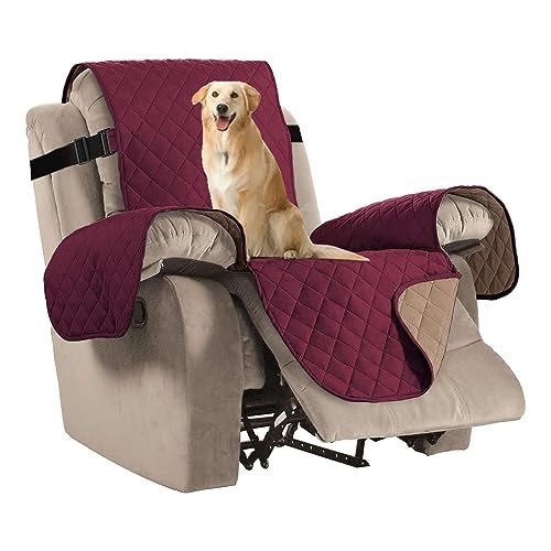 PrimeBeau Reversible Quilted Recliner Covers