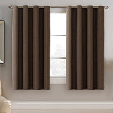 PrimeBeau Faux Linen Room Darkening Blackout Curtain Sold by 1 Panel, Short