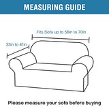 PrimeBeau 2023 Version Loveseat Cover 1-Piece Stretch Couch Covers for 2 Cushion Couch Sofa Cover Spandex Non Slip Soft Form Fit Furniture Protector with Elastic Bottom
