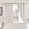 PrimeBeau 100% Blackout Linen Mixed Curtains, set of 2 Panels, 52 Series Short