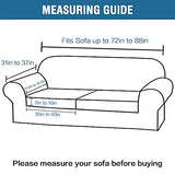 PrimeBeau Real Velvet Plush 3 Piece Stretch Loveseat Covers Couch Covers for 2 Cushions Couch Loveseat Covers