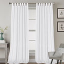 Natural Linen Tab Top Curtains Semi Sheer Curtains