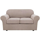 PrimeBeau Thicker Jacquard Fabric 3 Pieces Loveseat & Oversize Loveseat Covers for 2 Cushion Sofa Couch Slipcovers (Base Cover Plus 2 Seat Cushion Covers)