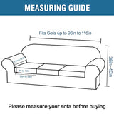 PrimeBeau 4 Pieces Premium Jacquard Sofa Slipcover Set, Sofa and Oversize Sofa