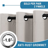 PrimeBeau 100% Blackout Grommet Curtain Set of 2 Panels 42 Series