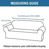 PrimeBeau 1 Piece Slipcovers for 3 Cushion Couch Soft Sofa Covers Washable Feature Thick Checked Jacquard Fabric with Elastic Bottom