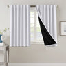 PrimeBeau 100% Blackout Curtains with Black Liner Back Tab Top, 2 Panels (52 Series)
