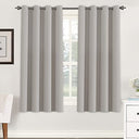 H.Versailtex 2 Panels Blackout Curtains Thermal Insulated Grommet Top Solid Color Curtains