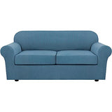PrimeBeau 4 Pieces Premium Jacquard Sofa Slipcover Set, Sofa and Oversize Sofa