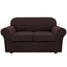 PrimeBeau Thicker Jacquard Fabric 3 Pieces Loveseat & Oversize Loveseat Covers for 2 Cushion Sofa Couch Slipcovers (Base Cover Plus 2 Seat Cushion Covers)
