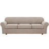 PrimeBeau 4 Pieces Premium Jacquard Sofa Slipcover Set, Sofa and Oversize Sofa