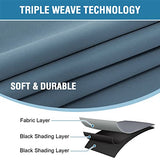 PrimeBeau 100% Blackout Curtains with Black Liner Back Tab Top, 2 Panels (52 Series)