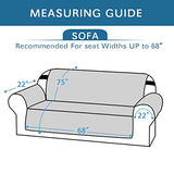PrimeBeau 100% Waterproof Sofa Cover Protector | Couch Slipcover for 3 Cushion Couch | Non Slip Backing, Adjustable Strap | 5-Layers Material | Fits Seat Width up to 68"