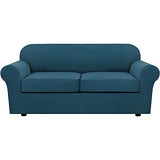 PrimeBeau Thicker Jacquard Fabric 3 Pieces Loveseat & Oversize Loveseat Covers for 2 Cushion Sofa Couch Slipcovers (Base Cover Plus 2 Seat Cushion Covers)