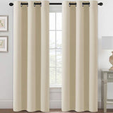 PrimeBeau Essential Blackout Thermal Insulated Curtain Drapes Set of 2 panels, 42 Series