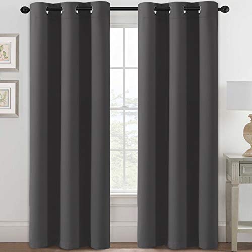 PrimeBeau Essential Blackout Thermal Insulated Curtain Drapes Set of 2 panels, 42 Series