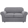 PrimeBeau Thicker Jacquard Fabric 3 Pieces Loveseat & Oversize Loveseat Covers for 2 Cushion Sofa Couch Slipcovers (Base Cover Plus 2 Seat Cushion Covers)