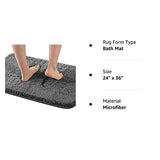 PrimeBeau Bathroom Rug Tufted Bath Mat Non Slip Area Rug,Extra Soft Absorbent Shaggy Kitchen Rug Microfiber Fast Dry- 1 Piece