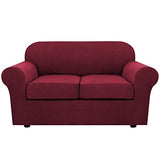 PrimeBeau Thicker Jacquard Fabric 3 Pieces Loveseat & Oversize Loveseat Covers for 2 Cushion Sofa Couch Slipcovers (Base Cover Plus 2 Seat Cushion Covers)