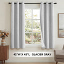 H.Versailtex Linen Blackout Thermal Insulated White Liner Grommet Top Small Window Curtains