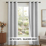 H.Versailtex Linen Blackout Thermal Insulated White Liner Grommet Top Small Window Curtains