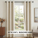 H.Versailtex Linen Blackout Thermal Insulated White Liner Grommet Top Small Window Curtains