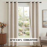 H.Versailtex Linen Blackout Thermal Insulated White Liner Grommet Top Small Window Curtains