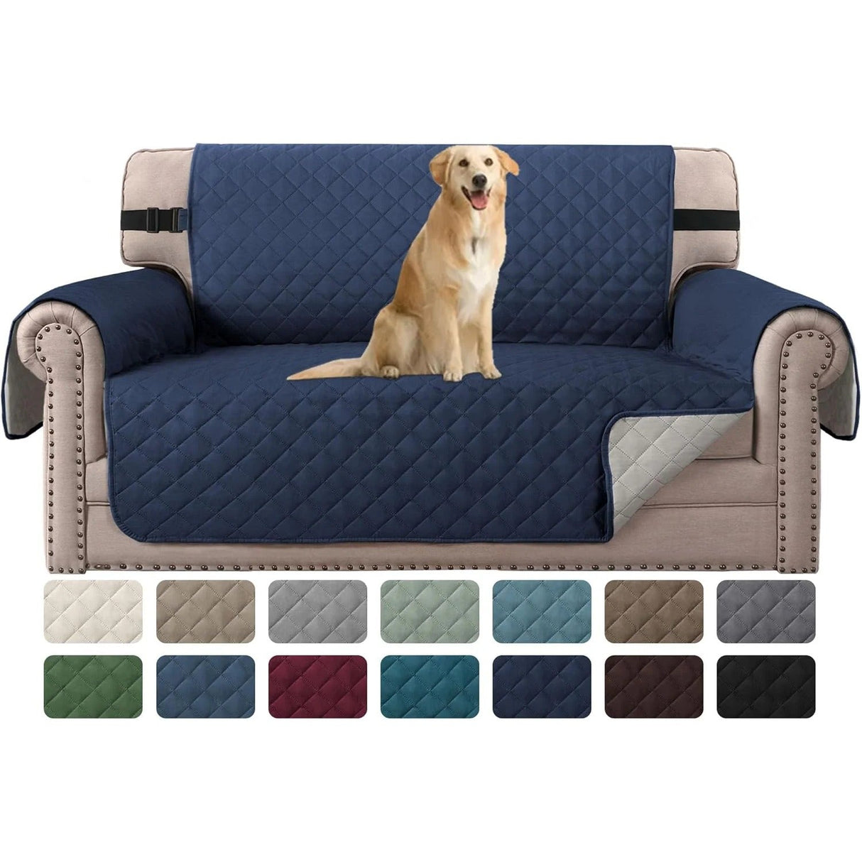 H.Versailtex Reversible Sofa Covers Water Repellent Chair Slipcover for Dogs Pets Furniture Protector