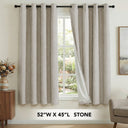 H.Versailtex Premium 100% Blackout Curtains Thermal Insulated White Liner Grommet Top Sold by 2 Panel