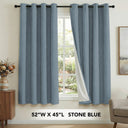 H.Versailtex Premium 100% Blackout Curtains Thermal Insulated White Liner Grommet Top Sold by 2 Panel