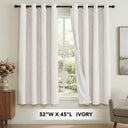H.Versailtex Premium 100% Blackout Curtains Thermal Insulated White Liner Grommet Top Sold by 2 Panel