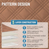 PrimeBeau 100% Waterproof Loveseat Couch Covers Traditional Chesterfield Sofa Covers with Extra Long Armrest Cover Waterproof and Washable Thick Couch Cover for Dogs (1 Piece)