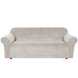 PrimeBeau Stretch Velvet Sofa Covers Large Couch Covers Sofa Slipcovers Furniture Protector Soft with Non Slip Elastic Bottom, Feature Thick Comfy Rich Velour