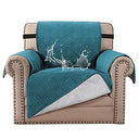 PrimeBeau 100% Waterproof Armchair Protectors Cover for Dogs Pets, Couch Covers Slipcovers Furniture Chair Protector with Non-Slip Strap on Back (Seat Width 21"）