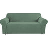 PrimeBeau 1 Piece Slipcovers for 3 Cushion Couch Soft Sofa Covers Washable Feature Thick Checked Jacquard Fabric with Elastic Bottom