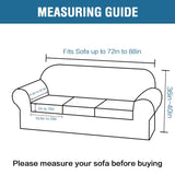 H.VERSAILTEX 4 Piece Stretch Sofa Covers for 3 Cushion Couch Covers for Living Room Furniture Slipcovers (Base Cover Plus 3 Seat Cushion Covers) Upgraded Thicker Jacquard Fabric (Sofa, Off White)
