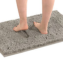 PrimeBeau Luxury Chenille Bath Mat (1 Piece with PVC Back) - Extra Soft, Absorbent, Non-Slip, Quick Dry, Washable