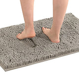 PrimeBeau Luxury Chenille Bath Mat (1 Piece with PVC Back) - Extra Soft, Absorbent, Non-Slip, Quick Dry, Washable