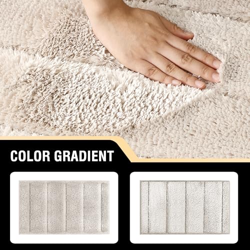 PrimeBeau Bathroom Rugs Thick Velvet Bath Mat - Super Soft, Absorbent, Non-Slip, Washable, 1 Piece