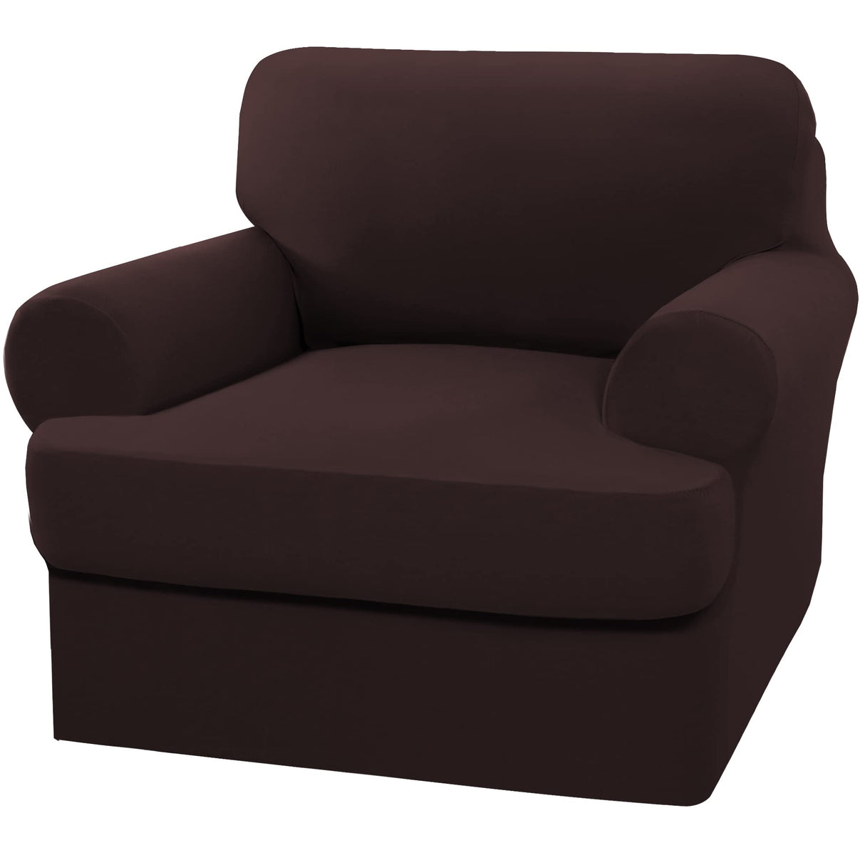 PrimeBeau 2 Pieces T Cushion Sofa Slipcovers Couch Cover for 1 Cushion Couch Non Slip Super Stretch Soft Washable Furniture Protector with 1 Individual T Cushion Cover