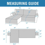 PrimeBeau 100% Waterproof Sectional Couch Covers 2-Piece Couch Cover L Shape Sofa Covers Washable for Dogs Non Slip (Loveseat）