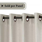 PrimeBeau Faux Linen Room Darkening/Room Dividing Curtain Draper Extra Wide & Long