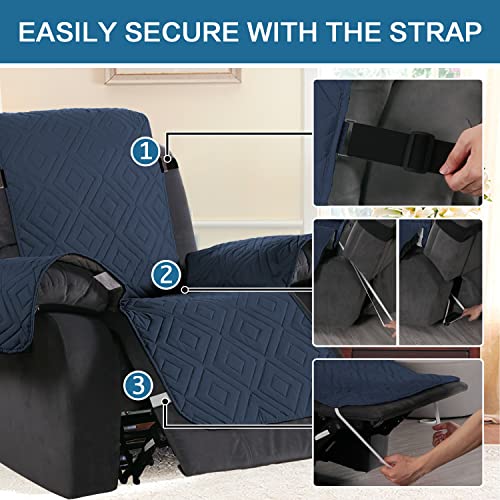 PrimeBeau New Diamond Quilted Recliner Covers Water Resistant  Protector