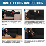 PrimeBeau Thicker Jacquard Fabric 3 Pieces Loveseat & Oversize Loveseat Covers for 2 Cushion Sofa Couch Slipcovers (Base Cover Plus 2 Seat Cushion Covers)