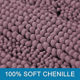 PrimeBeau Luxury Chenille Striped Bath Mats Set | Ultra Thick & Absorbent Non Slip Rugs 24“ x 36"