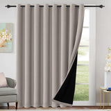 H.Versailtex Blackout Curtains for Bedroom with Black Liner 1 Panel