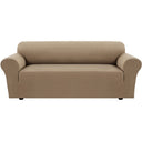PrimeBeau 2023 Version Sofa Cover 1-Piece Stretch Couch Covers for 3 and 4 Cushions Couch Sofa Cover Spandex Non Slip Soft Form Fit Furniture Protector with Elastic Bottom