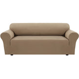 PrimeBeau 2023 Version Sofa Cover 1-Piece Stretch Couch Covers for 3 and 4 Cushions Couch Sofa Cover Spandex Non Slip Soft Form Fit Furniture Protector with Elastic Bottom
