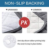 H.VERSAILTEX 100% Waterproof Recliner Chair Cover Non-Slip Reclining Slipcovers Washable Recliner Covers for Recliner Chair Furniture Protector with Elastic Straps for Kids, Pets (Recliner, Grey)